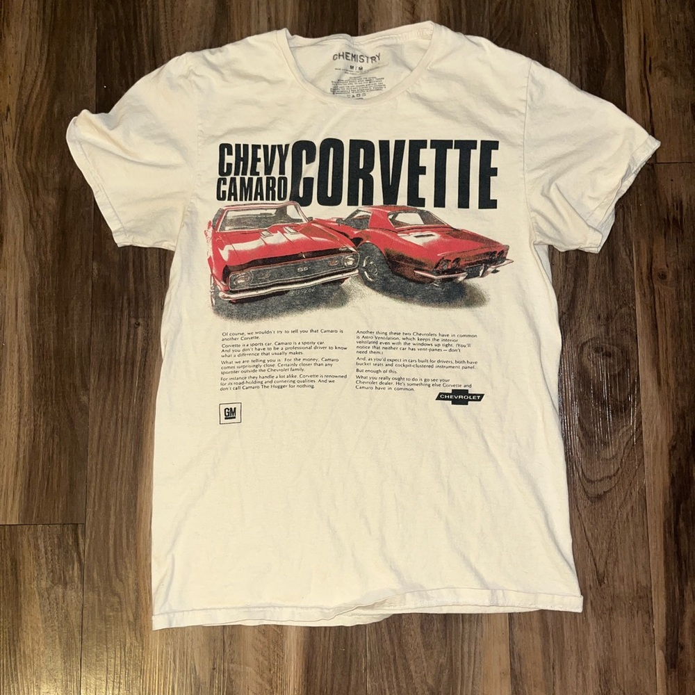 Chevy Camaro Corvette White T-Shirt